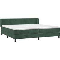 Boxspringbett mit Matratze Dunkelgrün 200x200 cm Samt Vidaxl von VIDAXL