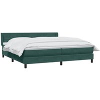 Boxspringbett mit Matratze Dunkelgrün 200x210 cm Samt Vidaxl Boxspringbett mit Matratze Dunkelgrün 200x210 cm Samt Vidaxl von VIDAXL