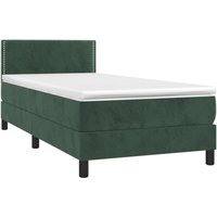 Boxspringbett,Schlafzimmerbett mit Matratze Dunkelgrün 80x200 cm Samt Vidaxl Boxspringbett,Schlafzimmerbett mit Matratze Dunkelgrün 80x200 cm Samt Vidaxl von VIDAXL