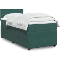 Boxspringbett mit Matratze Dunkelgrün 90x200 cm Samt Vidaxl 153559 von VIDAXL