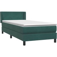 Boxspringbett mit Matratze Dunkelgrün 90x220 cm Samt Vidaxl von VIDAXL