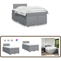 Vidaxl - Boxspringbett mit Matratze Hellgrau 120x190 cm Stoff von VIDAXL