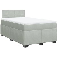 Boxspringbett mit Matratze Hellgrau 120x200 cm Samt Vidaxl von VIDAXL