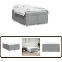Vidaxl - Boxspringbett mit Matratze Hellgrau 140x200 cm Stoff Vidaxl - Boxspringbett mit Matratze Hellgrau 140x200 cm Stoff von VIDAXL