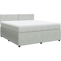 Boxspringbett mit Matratze Hellgrau 180x200 cm Samt Vidaxl Boxspringbett mit Matratze Hellgrau 180x200 cm Samt Vidaxl von VIDAXL