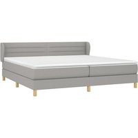 Vidaxl - Boxspringbett mit Matratze Hellgrau 200x200 cm Stoff von VIDAXL