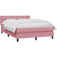Vidaxl - Boxspringbett mit Matratze Rosa 140x210 cm Samt Vidaxl - Boxspringbett mit Matratze Rosa 140x210 cm Samt von VIDAXL