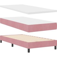 Vidaxl - Boxspringbett mit Matratze Rosa 90x200 cm Samt Vidaxl - Boxspringbett mit Matratze Rosa 90x200 cm Samt von VIDAXL