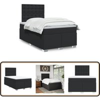 Vidaxl - Boxspringbett mit Matratze Schwarz 120x200 cm Kunstleder Vidaxl - Boxspringbett mit Matratze Schwarz 120x200 cm Kunstleder von VIDAXL