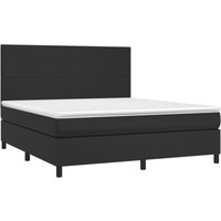 Vidaxl - Boxspringbett mit Matratze Schwarz 180x200 cm Kunstleder von VIDAXL