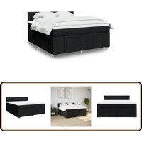Vidaxl - Boxspringbett mit Matratze Schwarz 180x200 cm Stoff Vidaxl - Boxspringbett mit Matratze Schwarz 180x200 cm Stoff von VIDAXL