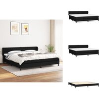 Vidaxl - Boxspringbett mit Matratze Schwarz 200x200 cm Stoff - Boxspringbett - Doppelbett - Schlafsystem - Bettenrahmen - Lattenrost Vidaxl - Boxspringbett mit Matratze Schwarz 200x200 cm Stoff - Boxspringbett - Doppelbett - Schlafsystem - Bettenrahmen - Lattenrost von VIDAXL
