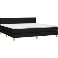 Vidaxl - Boxspringbett mit Matratze Schwarz 200x200 cm Stoff von VIDAXL