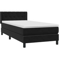 Boxspringbett mit Matratze Schwarz 80x220 cm Samt Vidaxl von VIDAXL