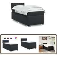 Vidaxl - Boxspringbett mit Matratze Schwarz 90x190 cm Kunstleder Vidaxl - Boxspringbett mit Matratze Schwarz 90x190 cm Kunstleder von VIDAXL