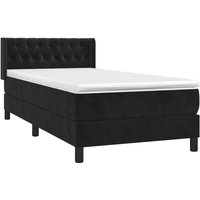 Boxspringbett,Schlafzimmerbett mit Matratze Schwarz 90x200 cm Samt Vidaxl von VIDAXL