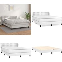Vidaxl - Boxspringbett mit Matratze Weiß 140x200 cm Kunstleder - Boxspringbett - Betten - Doppelbett - Weißes Bett - Kunstleder Bett - Home & Living Vidaxl - Boxspringbett mit Matratze Weiß 140x200 cm Kunstleder - Boxspringbett - Betten - Doppelbett - Weißes Bett - Kunstleder Bett - Home & Living von VIDAXL