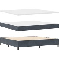Vidaxl - Boxspringbett mit Matratze & Bank Dunkelgrau 200x200 cm Samt Vidaxl - Boxspringbett mit Matratze & Bank Dunkelgrau 200x200 cm Samt von VIDAXL