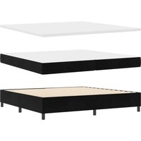 Vidaxl - Boxspringbett mit Matratze & Bank Schwarz 200x200 cm Samt Vidaxl - Boxspringbett mit Matratze & Bank Schwarz 200x200 cm Samt von VIDAXL