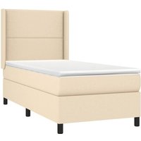 Vidaxl - Boxspringbett mit Matratze & led Creme 90x190 cm Stoff von VIDAXL