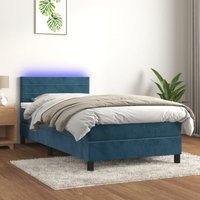 Boxspringbett mit Matratze & led Dunkelblau 90x190 cm Samt Vidaxl 377256 Boxspringbett mit Matratze & led Dunkelblau 90x190 cm Samt Vidaxl 377256 von VIDAXL