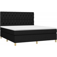 Vidaxl - Boxspringbett mit Matratze & led Schwarz 160x200 cm Stoff Vidaxl - Boxspringbett mit Matratze & led Schwarz 160x200 cm Stoff von VIDAXL