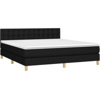 Vidaxl - Boxspringbett mit Matratze & led Schwarz 160x200 cm Stoff von VIDAXL