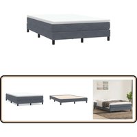Vidaxl - Boxspringbett ohne Matratze Dunkelgrau 140x210 cm Samt Vidaxl - Boxspringbett ohne Matratze Dunkelgrau 140x210 cm Samt von VIDAXL