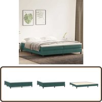 Vidaxl - Boxspringbett ohne Matratze Dunkelgrün 200x210 cm Samt von VIDAXL