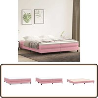 Vidaxl - Boxspringbett ohne Matratze Rosa 200x210 cm Samt von VIDAXL