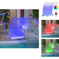 Vidaxl - Brunnen & Wasserfälle - Living Wasserfall-Element mit RGB-LEDs Acryl 50 cm - Transparent von VIDAXL