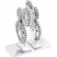 Buchstützen 2 pcs Silber 10 x 10 x 22 cm Aluminium Vidaxl von VIDAXL