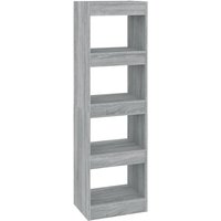 Bonnevie - Bücherregal/Raumteiler,Bücherschrank Grau Sonoma 40x30x135 cm vidaXL von BONNEVIE