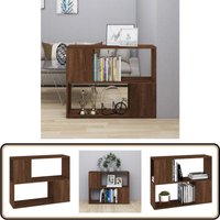 Bücherregal/Raumteiler Braun Eichen-Optik 80x24x63 cm - Buche Regal - Holz Regalsystem - Eiche Optik - Wohnzimmer Einrichtung - Raumteiler von VIDAXL