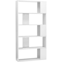 Bücherregal/Raumteiler,Bücherschrank Hochglanz-Weiß 80x24x159 cm vidaXL von BONNEVIE