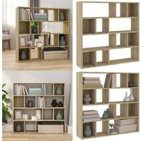 Vidaxl - Bücherregal/Raumteiler Sonoma-Eiche 105x24x102 cm - Buche Regal - Raumteiler - Wohnzimmermöbel - Eiche Möbel - Holz Regalsystem - Home & von VIDAXL
