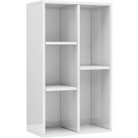 Bücherregal/Sideboard Hochglanz-Weiß 50x25x80 cm Holzwerkstoff Vidaxl Weiß von BONNEVIE