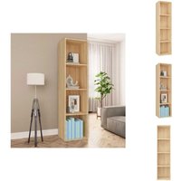 Vidaxl - Bücherregal/TV-Schrank Sonoma-Eiche 36x30x143 cm Holzwerkstoff - Bücherregal - TV-Stand - Holzmöbel - Schlafzimmermöbel - Wohnzimmermöbel von VIDAXL