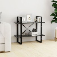 Bücherregal 2 Fächer Grau 80x30x70 cm Holzwerkstoff - Vidaxl von VIDAXL