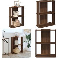 Bücherregal 3 Böden Braun Eichen-Optik 60x30x80cm Holzwerkstoff - Vidaxl von VIDAXL