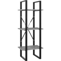 Bonnevie - Bücherregal,Standregal 3 Fächer Betongrau 40x30x105 cm Holzwerkstoff vidaXL von BONNEVIE