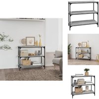 Bücherregal Grau Sonoma 80x33x70,5 cm Holzwerkstoff und Stahl - BucheRegal - Industrielles Deko - Regal Grau - Holzregal - Wohnzimmer Einrichtung von VIDAXL
