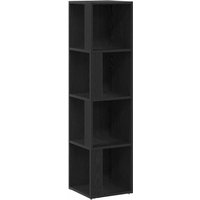 Eckregale Schwarze Eiche 33 x 33 x 132 cm Holzwerkstoff Vidaxl von VIDAXL