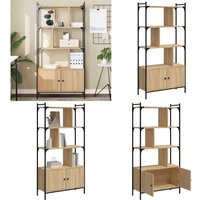 Vidaxl - Bücherregal mit Tür Sonoma-Eiche 76,5x30x154,5 cm Holzwerkstoff - Buche Regal - Bücherständer - Holzregal - Wohnraum Dekoration von VIDAXL