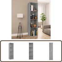 Vidaxl - Bücherschrank/TV-Schrank Grau Sonoma 36x30x143 cm Holzwerkstoff - Bücherregal - Holzwerkstoff - Grau Sonoma - Wohnwand - tv Schrank von VIDAXL