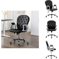 Vidaxl - Bürodrehstuhl Schwarz Kunstleder - Bürostuhl - Schreibtischstuhl - Drehstuhl - Arbeitsplatzsessel - Ergonomischer Stuhl Vidaxl - Bürodrehstuhl Schwarz Kunstleder - Bürostuhl - Schreibtischstuhl - Drehstuhl - Arbeitsplatzsessel - Ergonomischer Stuhl von VIDAXL