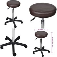 Vidaxl - Bürohocker Braun - Bürohocker - Rollhocker - Höhenverstellbar - Arbeitsstuhl - Home Office Stuhl - Home & Living Vidaxl - Bürohocker Braun - Bürohocker - Rollhocker - Höhenverstellbar - Arbeitsstuhl - Home Office Stuhl - Home & Living von VIDAXL