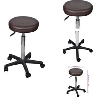 Vidaxl - Bürohocker Braun - Bürohocker - Rollhocker - Höhenverstellbar - Arbeitsstuhl - Home Office Stuhl Vidaxl - Bürohocker Braun - Bürohocker - Rollhocker - Höhenverstellbar - Arbeitsstuhl - Home Office Stuhl von VIDAXL