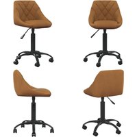 Vidaxl - Bürostuhl Braun Samt von VIDAXL