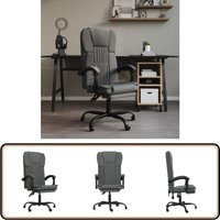 Bürostuhl mit Liegefunktion Dunkelgrau Stoff - Bürostuhl - Schreibtischstuhl - Ergonomischer Stuhl - Arbeitsplatzstuhl - Gamingstuhl von VIDAXL